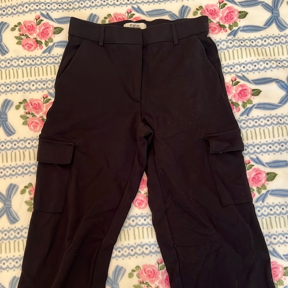 Women's Black Cargo Business Casual Pants